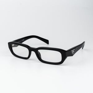 Prada Men Eyeglasses Black Rectangle PRB06S 16K08N NEW AUTHENTIC